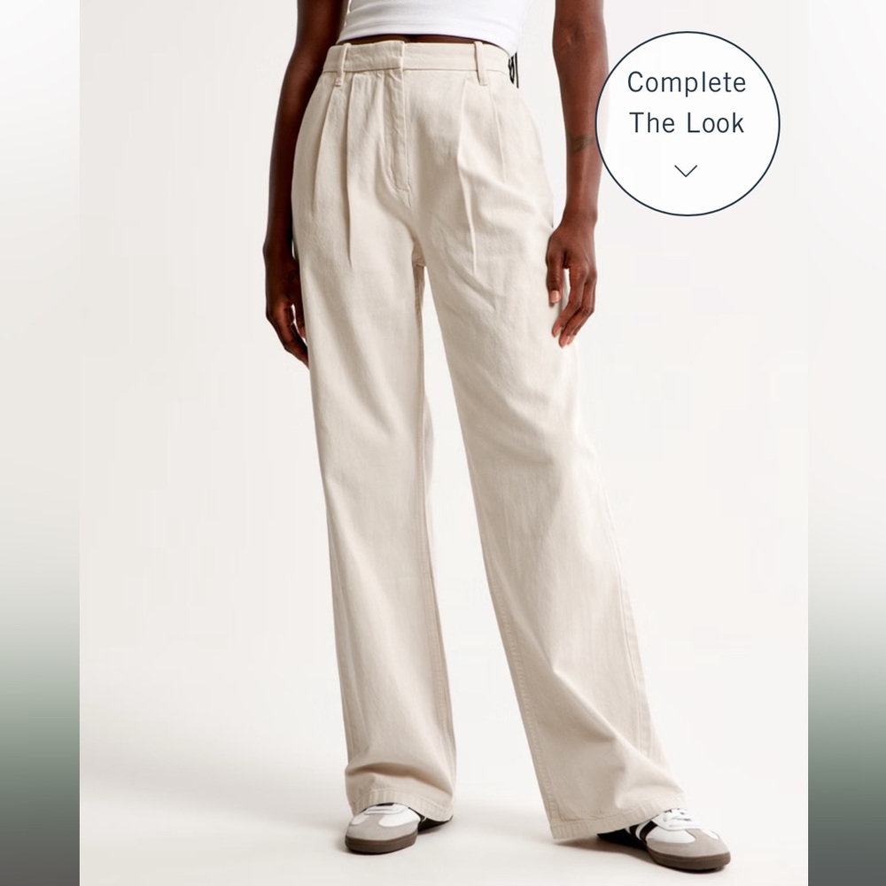 NWOT Abercrombie & Fitch Sloane white trouser